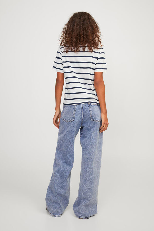 Jack & Jones Camiseta algod&oacute;n de rayas beige