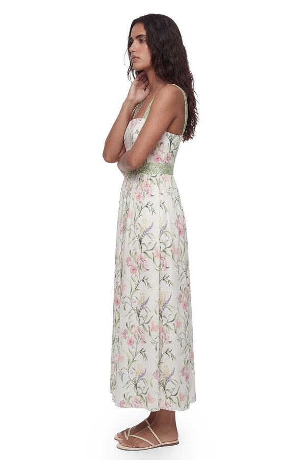 Koton Vestido midi floral azul