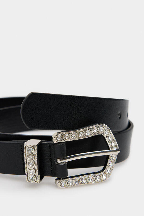 Springfield Cinto com fivela brilhante preto
