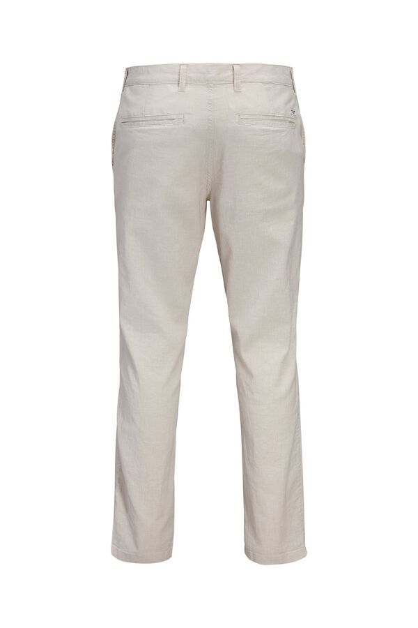 Jack & Jones Pantal&oacute;n chino regular fit lino marfil