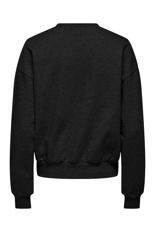 JDY Sudadera de cuello redondo negro