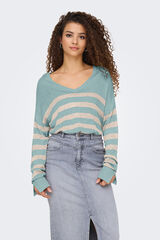 Only Camisola de malha fina azul