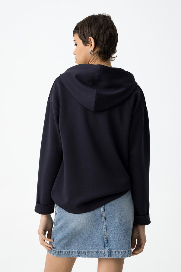 Tiffosi Moletom com capuz estampado com cord&atilde;o azul