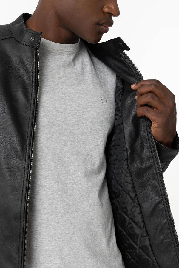 Tiffosi Blus&atilde;o Efeito Pele preto