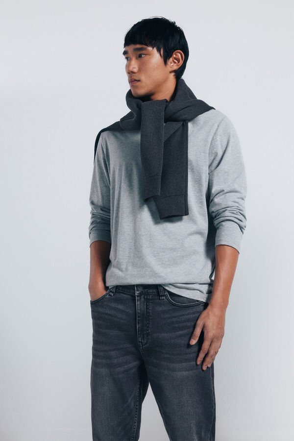 Springfield Jeans skinny gris oscuro lavado gris