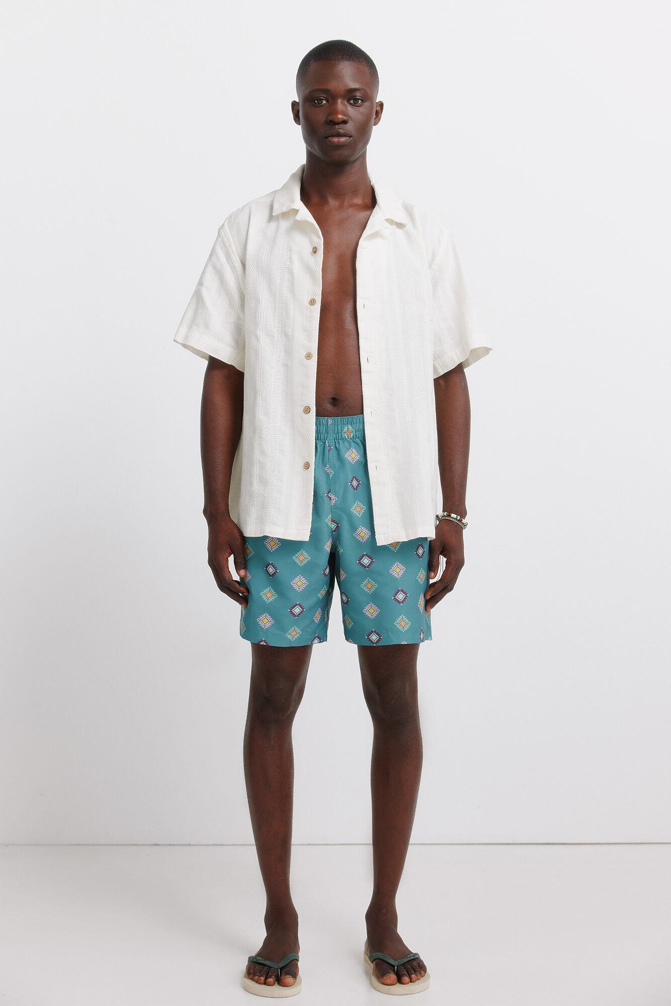 Springfield Ba&ntilde;ador estampado &eacute;tnico