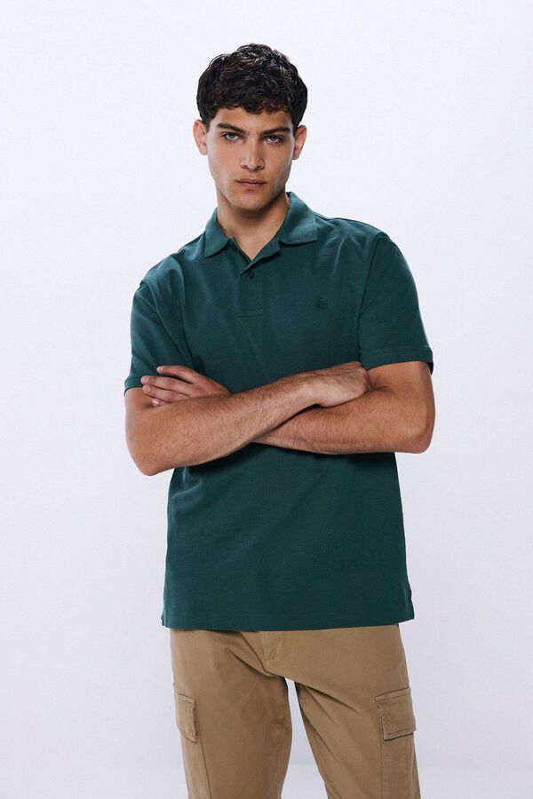 Springfield Polo piqué estructura regular fit verde