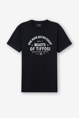 Tiffosi Camiseta con Estampado Frontal azul