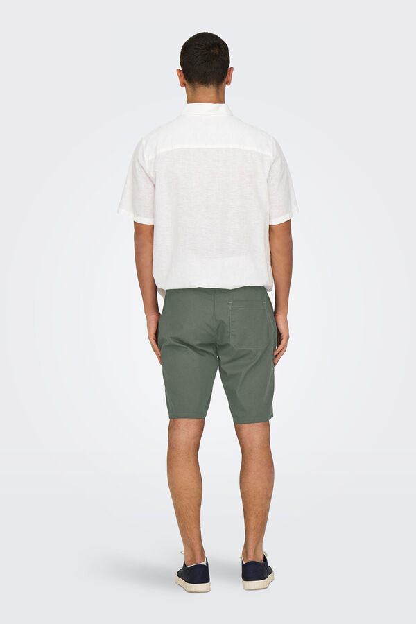 Only & Sons Bermuda chino verde