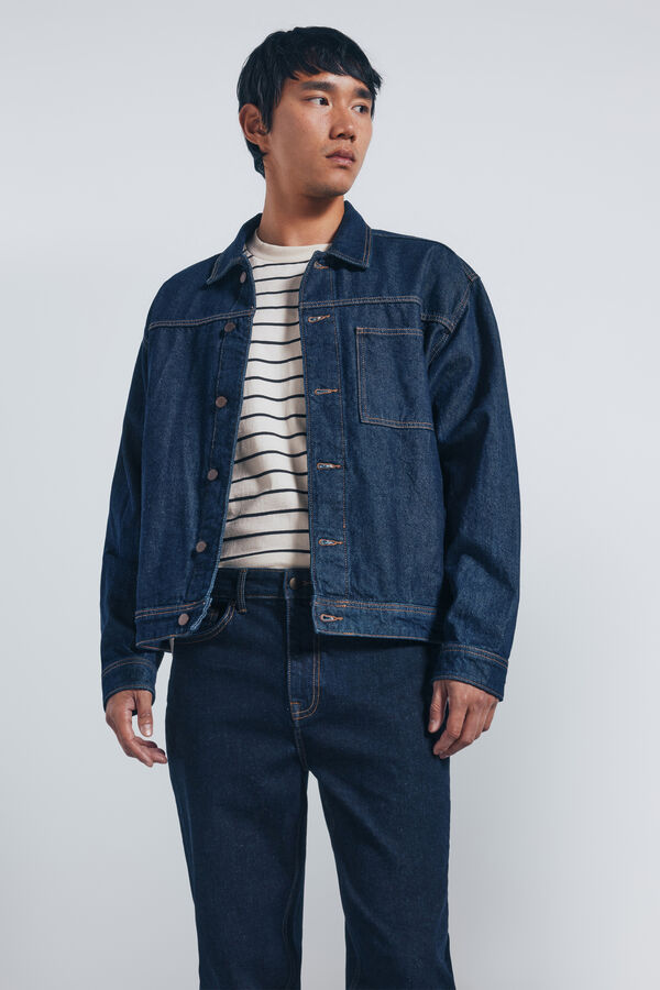 Springfield Jeans desencolado slim fit azul