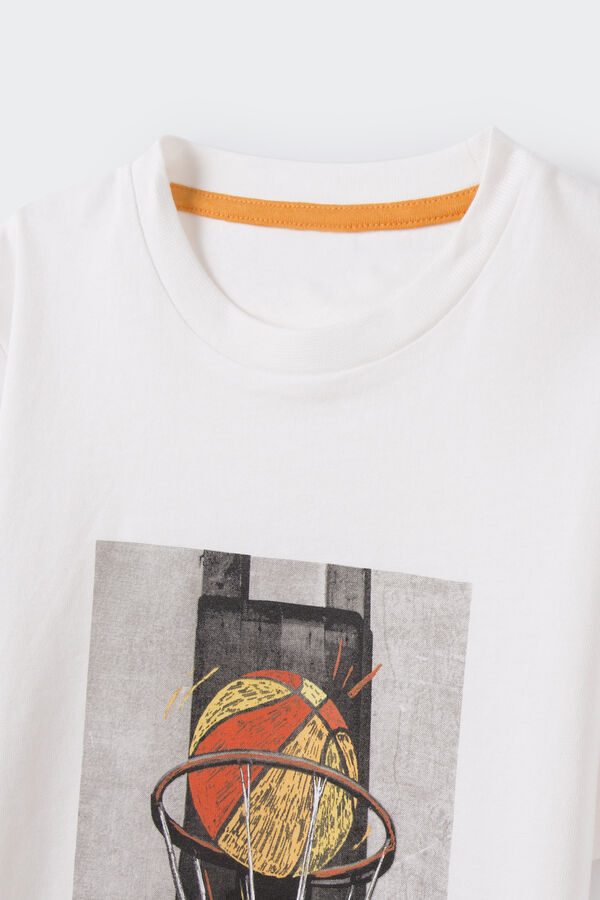 Springfield T-shirt basket menino cru