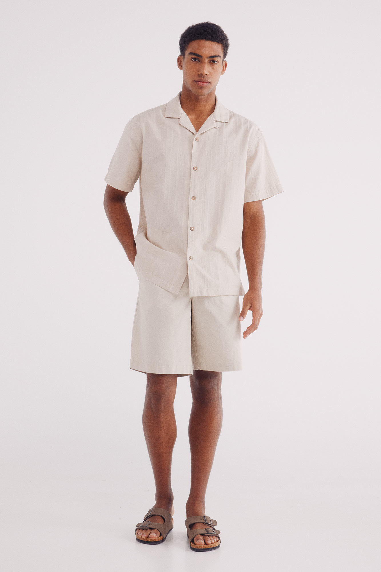 Springfield Camisa manga corta jacquard ligero