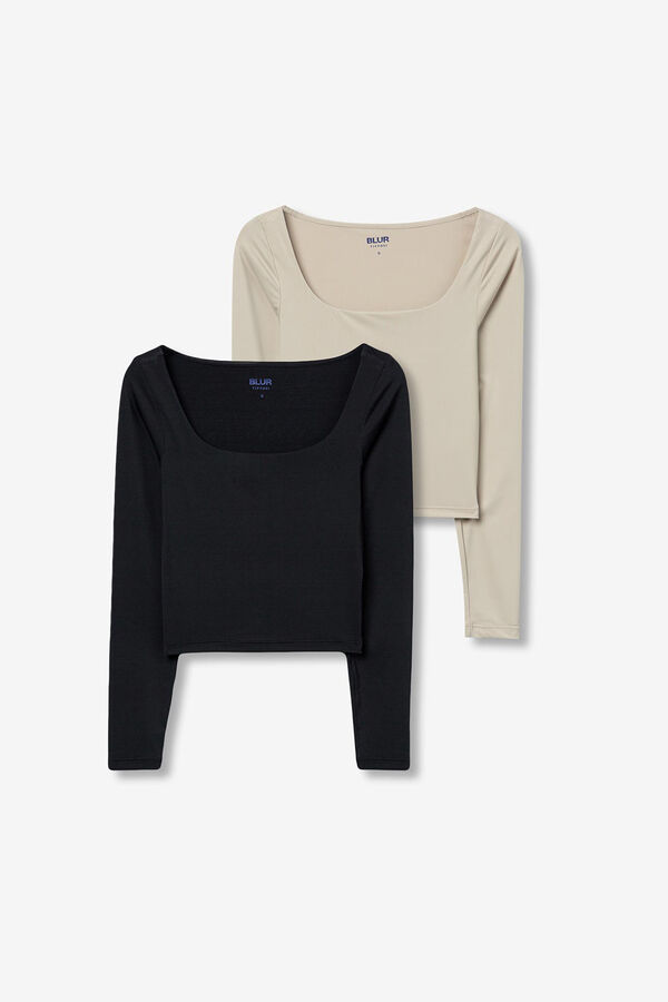 Tiffosi Young Pack de camisetas Super Slim Fit negro