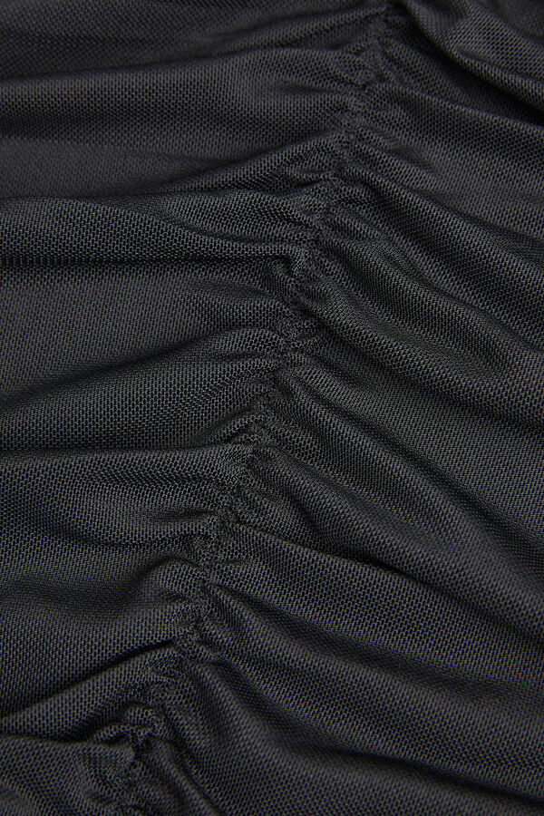 Jack & Jones Vestido corto de malla forrado de mujer negro