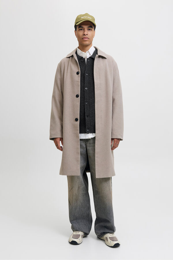 Jack & Jones Casaco de malha cinzento