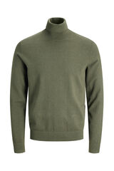 JJ REBEL Jersey de punto cuello vuelto verde