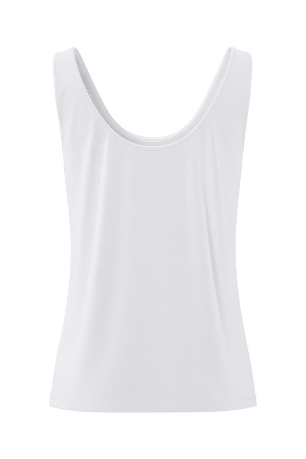 Pieces T-shirt de al&ccedil;as largas branco