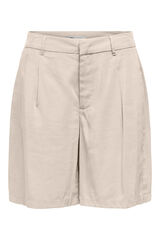 Only Bermudas largas com pinças cinzento