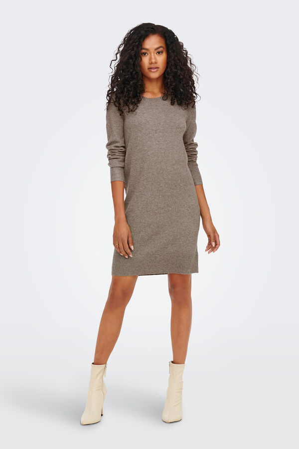 Only Vestido curto de malha cru