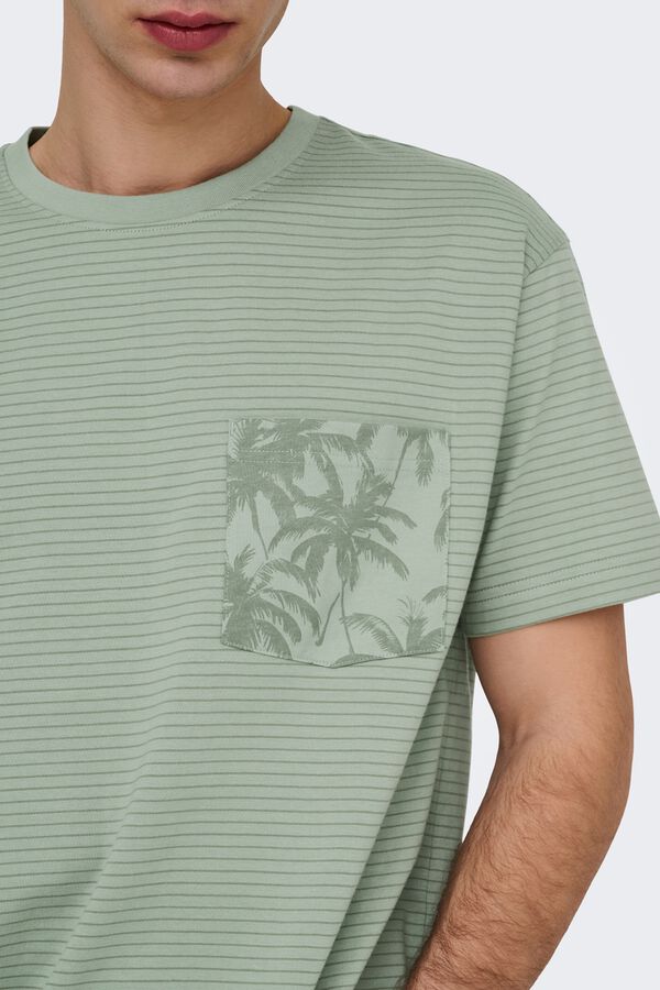 Only & Sons T-shirt de manga curta verde