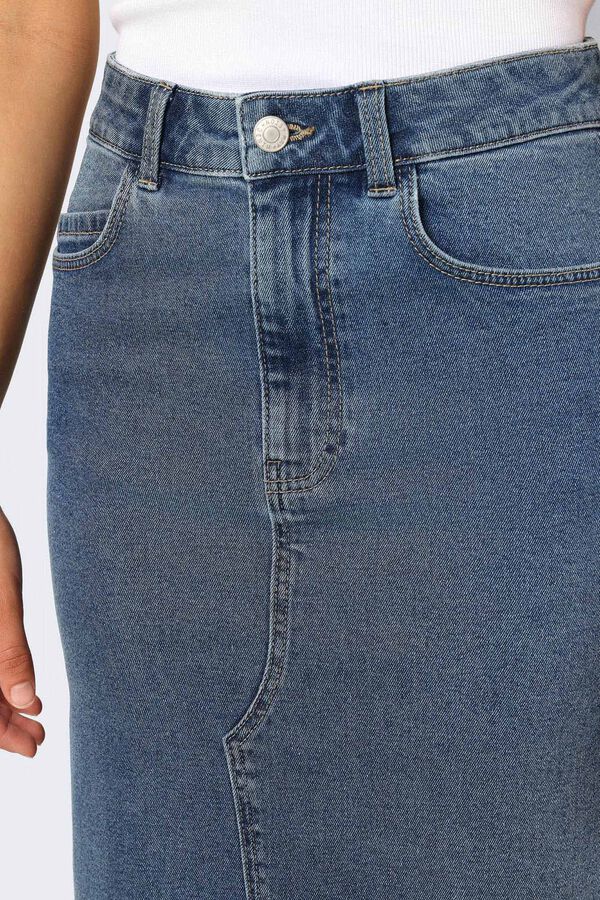 Noisy May Saia comprida denim azul