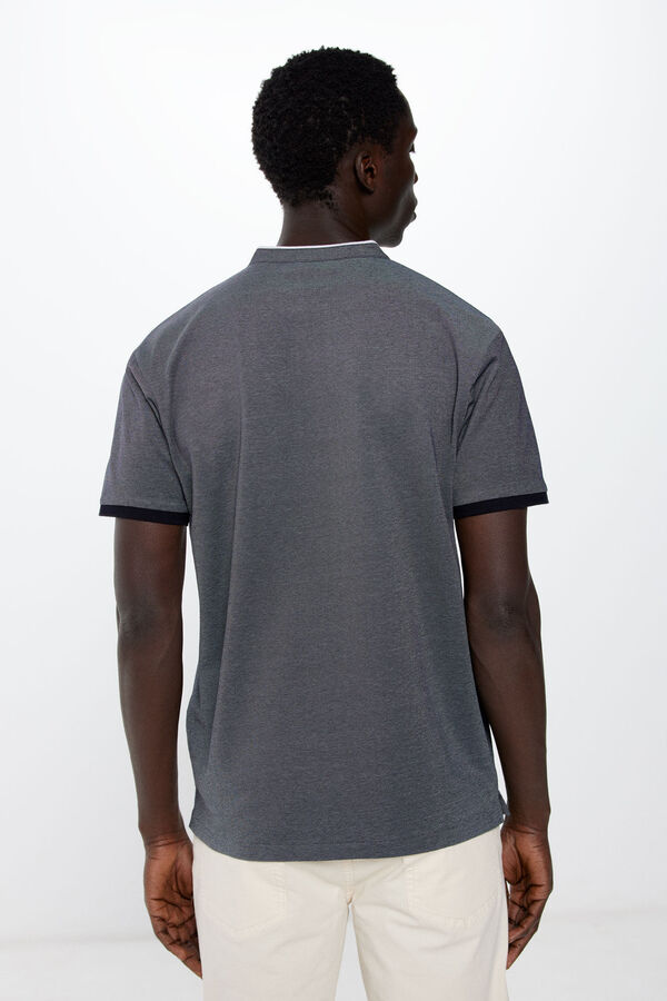 Springfield Polo slim cuello mao azul