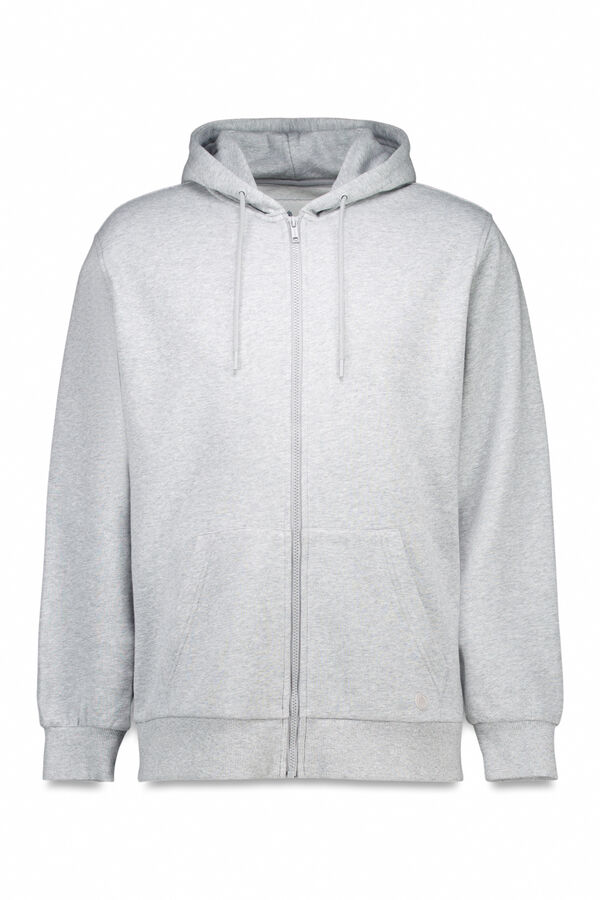 Springfield Sudadera capucha cremallera gris