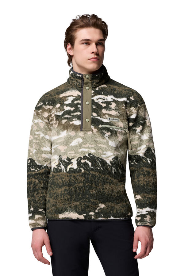 Columbia Forro polar com bot&otilde;es de press&atilde;o azul