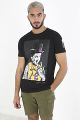 Springfield Camiseta Chaplin manga corta negro