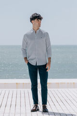 Celopman Camisa cuadrill&eacute; rayas azul