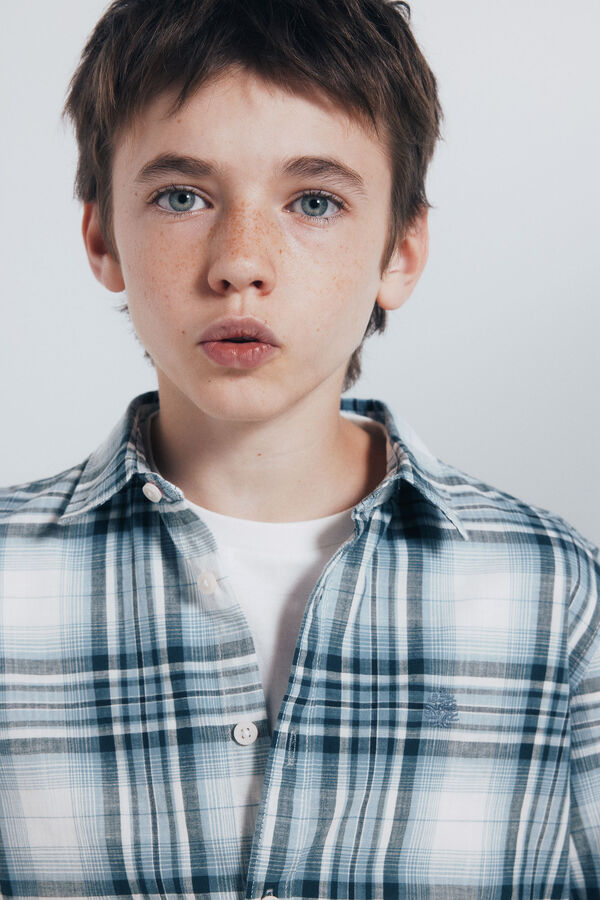 Springfield Kids Camisa cuadros le&ntilde;ador ni&ntilde;o azul