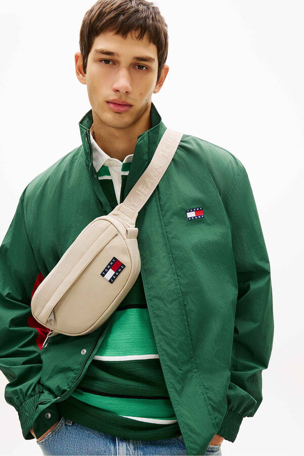Tommy Jeans Ri&ntilde;onera con logo kaki