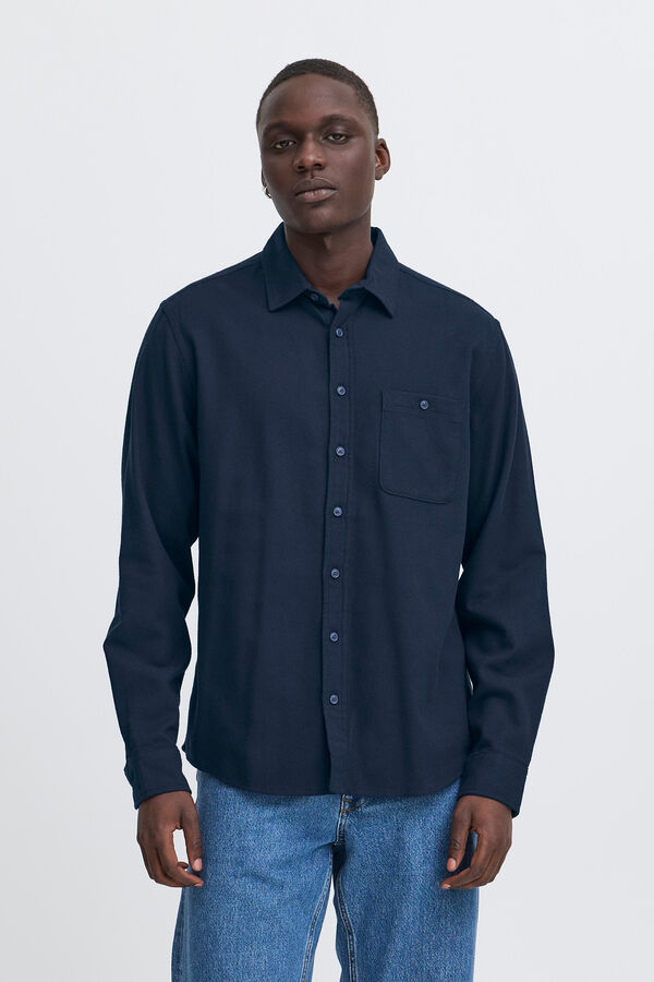 Blend Camisa Manga Comprida azul