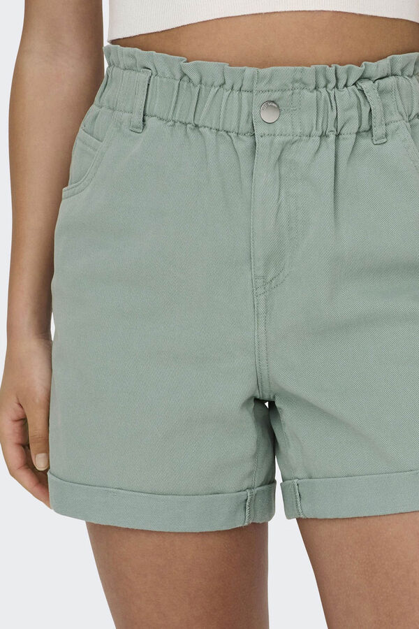 JDY Short mom fit verde