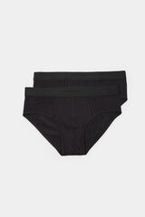 Springfield Packs 2 slips b&aacute;sicos negro