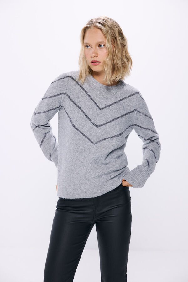 Springfield Jersey chevron lurex gris