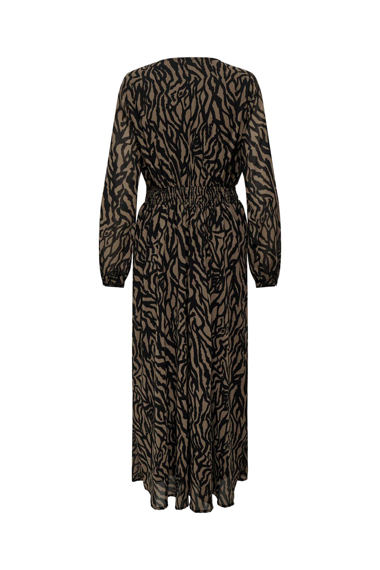 Only Vestido longo transpassado com estampado