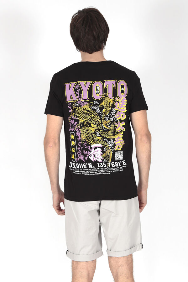 Brave Soul Camiseta estampada en espalda negro