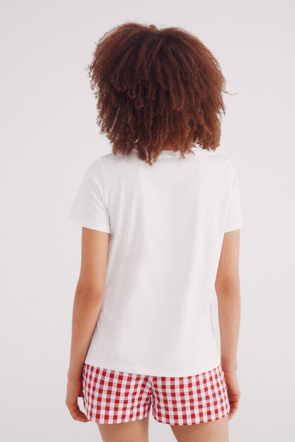 Springfield Camiseta "Cherry love" blanco