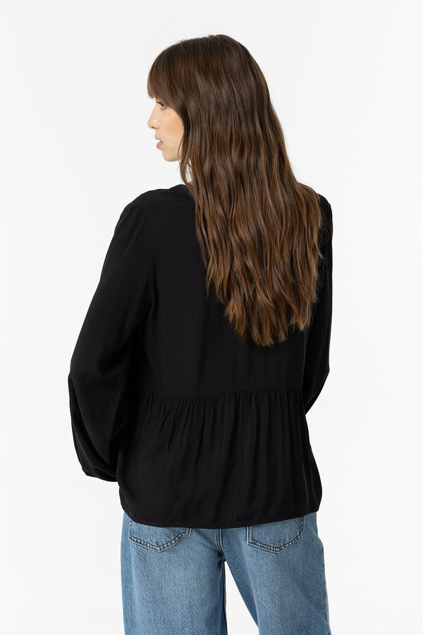 Tiffosi Blusa con Detalles Abiertos negro
