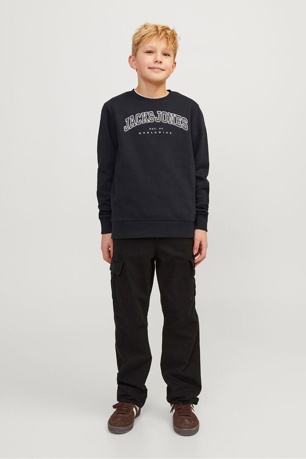 Jack & Jones Junior Sudadera regular fit estampada negro