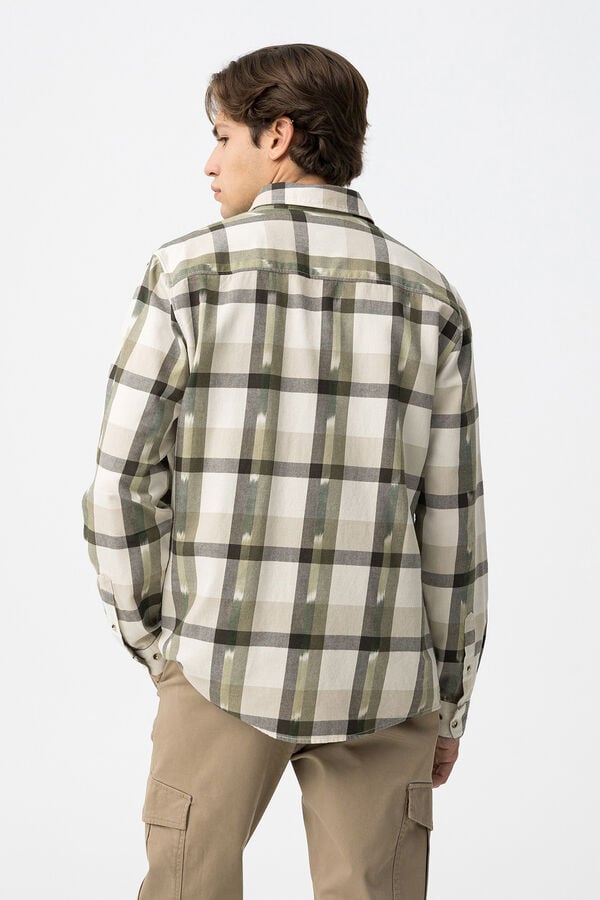 Tiffosi Camisa de Algod&oacute;n a Cuadros verde