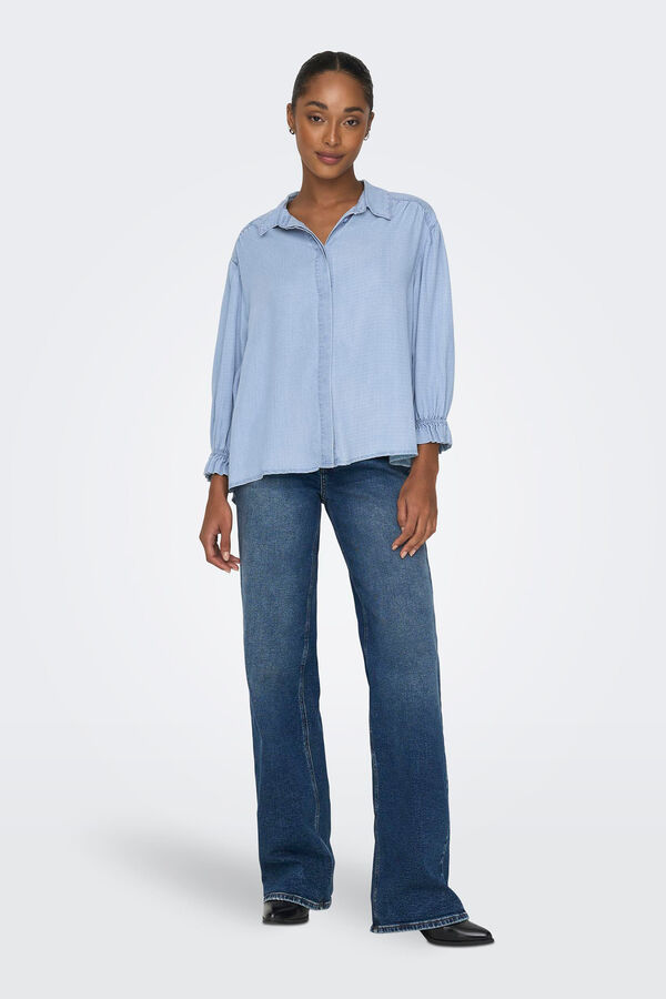 Only Camisa de ganga azul