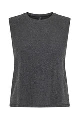 Only Top sem mangas com glitter  preto