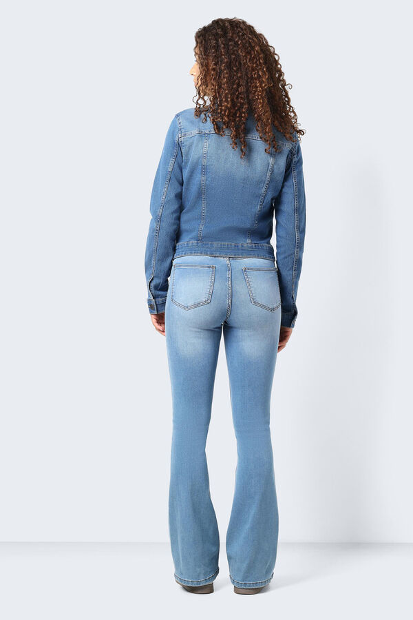 Springfield Cazadora denim ajustada azul medio