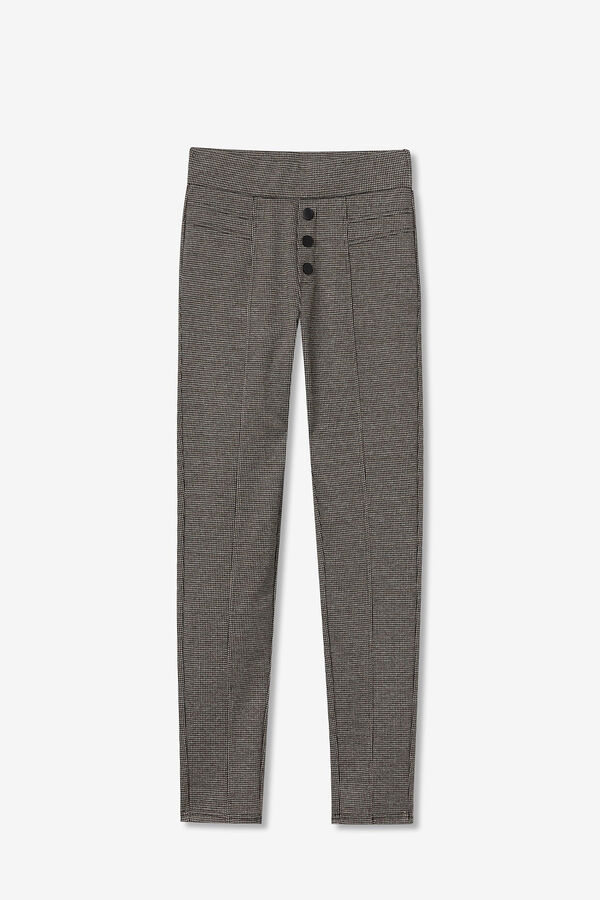 Tiffosi Legging Xadrez Efeito Push-up bege