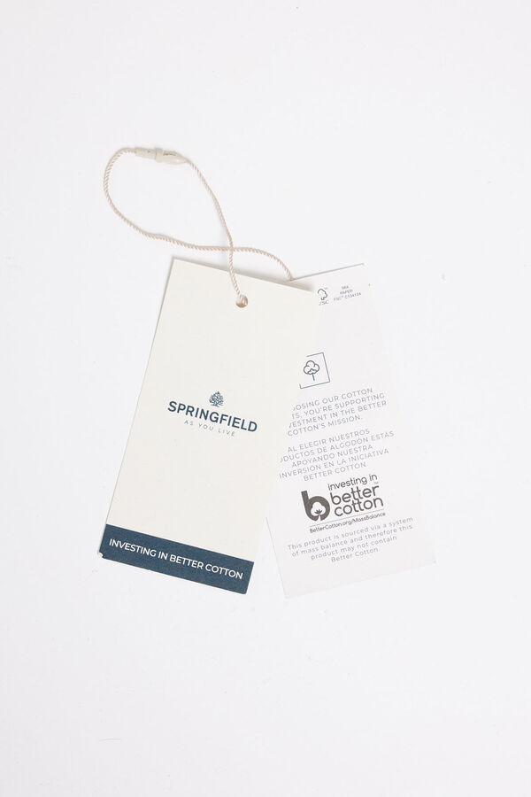 Springfield Camiseta cuello redondo elastan blanco