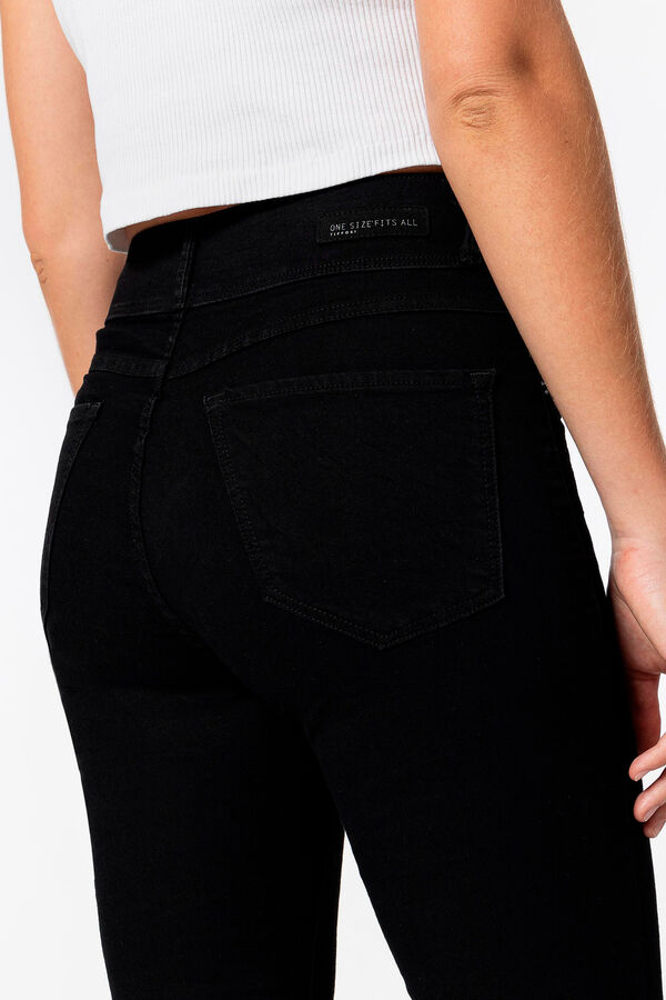Springfield Jeans One Size Skinny Classic Tiro Alto negro