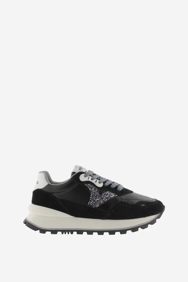 Victoria Zapatillas metalizadas negro