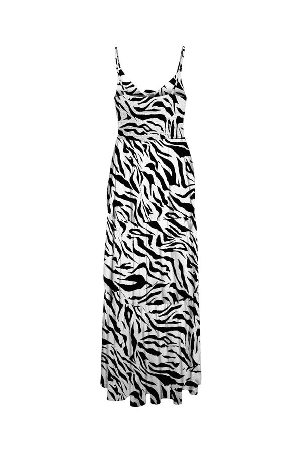 Only Vestido de al&ccedil;as comprido preto